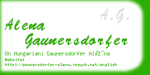 alena gaunersdorfer business card